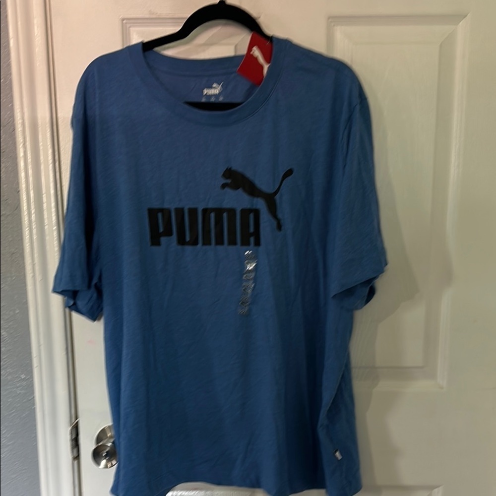 Puma Blue Short‎ Sleeve Tee with Iconic Logo
